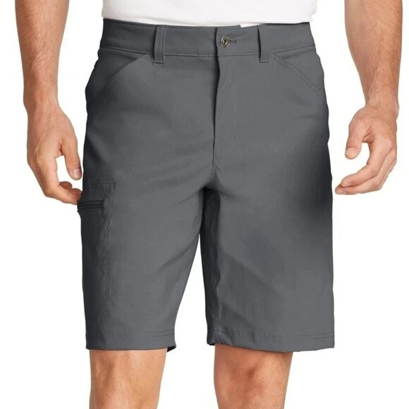NEW Eddie Bauer Men's Size 30 Rainier 10" Tech Short Gray Cargo Outdoor - Picture 1 of 8
